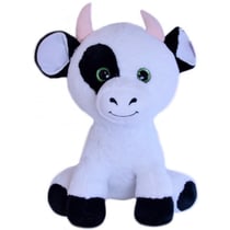 Peluche géante : vache marie blanche et noir 90 cm - grand peluche - doudou xxl animal de la ferme