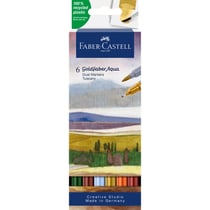Feutres de coloriage - Faber-Castell - Goldfaber Aqua - Couleurs paysage - Etui de 6