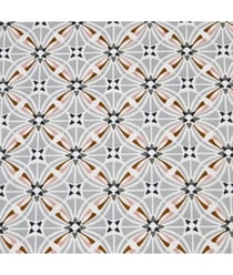 Tissu coton Fleur Capucine de 150 cm de largeur Gris/cuir Multicolore vendu par 50 cm