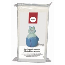 Pâte à  modeler séchant à  l'air, 1kg, blanc