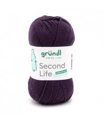 Fil à tricoter durable SECOND LIFE - 100GR - Grundl - Certifié Oeko-Tex Violet (03)