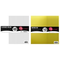 58 papiers Scrapbooking Blanc et Or - H: 30,5 cm