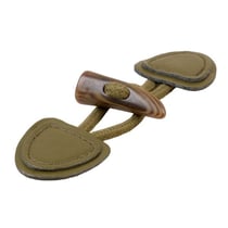 Brandebourg simili cuir 155mm vert kaki