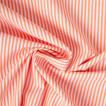 Tissu Rayures Coton rayé Orange