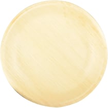 25 Petites Assiettes Rondes (18 cm) - Feuille de Palmier