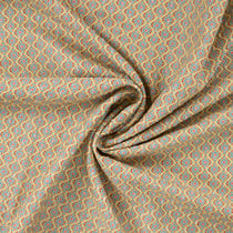Tissu Voile de Coton digital brodé Milo motif Aztèque sur fond Jaune