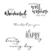 Tampons transparents texte 5- Sizzix