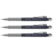 Lot de 3 porte-mines FABER-CASTELL Apollo - Mine 0,7 mm - Bleu foncé
