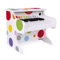 Mon premier piano electronique confetti - janod - j07618 - jouet éveil musical en bois