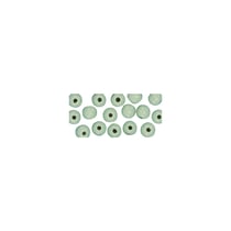 Perles en bois FSC 100%, polies, 10mm ø, vert clair, 52 pièces
