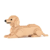 Chien Teckel couché crème Taille standard | JEKCA | 14 ans et +