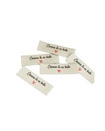 3 étiquette à coudre - Comme tu es belle