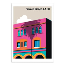 Affiche 50x70 cm - Venice Beach LA 80 - Bo Lundberg