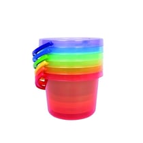 6 seaux colorés translucides - Jouet créatif et éducatif