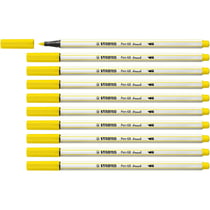 Lot de 10 Feutre pinceau Pen 68 brush, jaune citron STABILO