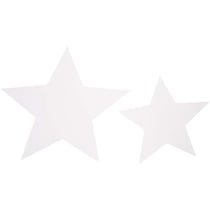 Étoiles cartonnées - Blanc - 7,3 et 10 cm - 40 pcs