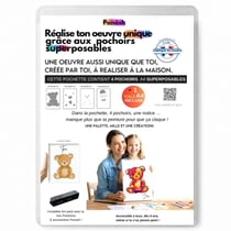 Peinture aux pochoirs Panash débutant enfants et adultes - Ourson en 4 pochoirs - cadeau naissance