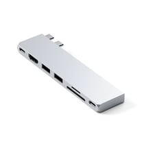 Satechi Hub USB-C Slim PRO pour MacBook Plug and Play Compact Argent