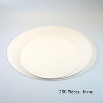250 Supports à gâteaux rond coloris blanc - 20 cm