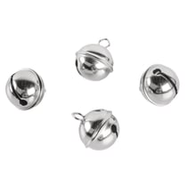 Déco-Clochettes métal(en forme de boule), sachet. 4 pces. , platine