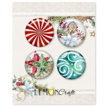 4 badges métal décoration embelissement scrapbooking Lemoncraft THIS CHRISTMAS 577