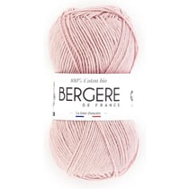 Pelote de laine - Blush - 100% coton bio - 3mm - Tricot et crochet - Bergère de France