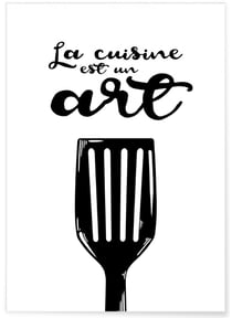 Affiche 'La cuisine est un art' | A3 : 29,7x42cm