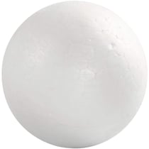 Boules en polystyrène, d 6 cm, blanc, 50 pièces/ 1 Pq.