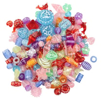 MégaCréa DIY - Perles pour enfant polies assorties 0,5 à 1,8 cm 97 pièces