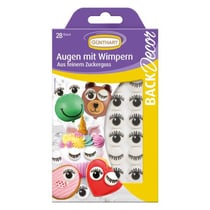 14 Paires de Yeux avec Cils (1,8 cm) - Sucre