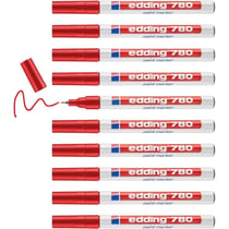 Lot de 10 Marqueurs peinture - EDDING - Pointe fine 0,8 mm - Rouge