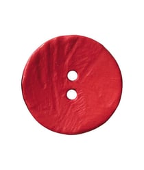 Carte de 1 bouton rond imitation bois 2 trous 40mm - Union Knopf Rouge