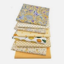 8 coupons tissu patchwork coton couture 40 x 50 cm TONS JAUNE