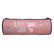 Trousse scolaire ronde Lili Lou Rose Plumes – BAGTROTTER