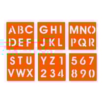 LOT 6 POCHOIRS ALPHABET ET CHIFFRES