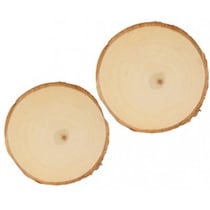 Set 2 rondelles 8 à 10 cm - bois - Artemio