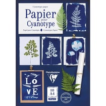 Papier pour cyanotype - A4 - 300 g/m² - 10 feuilles - Clairefontaine
