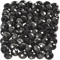 Perles à Facettes 3 x 4 mm - Noir métallique - 100 pcs