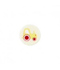 Carte de 3 boutons Tracteur Jaune 15mm - Union Knopf Jaune
