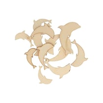 30 mini décorations en bois - Dauphins