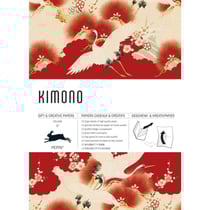 Papiers créatifs - Motifs inspiration kimono japonais - Scrapbooking - 12 feuilles - 50x70cm