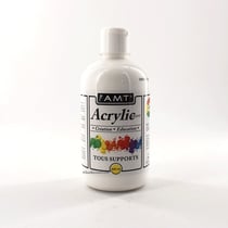 Peinture Acrylique en bouteille  blanc 500ml - Amt