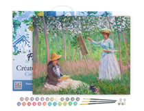 Peinture par Numéro Figured'Art avec Cadre - Dans les bois de Giverny - Monet - Kit de Loisir Créatif Numéro d'Art - 40x50cm toile tendue sur châssis