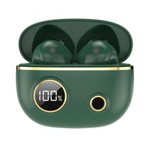 Ecouteurs Bluetooth 5.2 Etanches Réduction De Bruit Stéréo Sport Avec Boîtier Vert YONIS