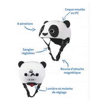 Casque de Protection Panda 3D pour Vélo et Trottinette - Taille M