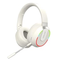 Casque Audio Sans Fil Réduction De Bruit Pliable Avec Microphone Et Longue Autonomie Blanc YONIS