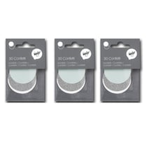 90 confettis argent et bleu menthe