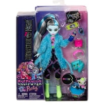 Coffret monster high soiree pyjama frankie stein - poupee, animal, accessoires - mattel - hky68