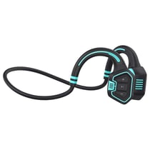 Casque Sport Étanche IP68 Conduction Osseuse Bluetooth Natation 16GB Bleu YONIS