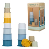 Gobelets en plastique a empiler bleu - Little Dutch
